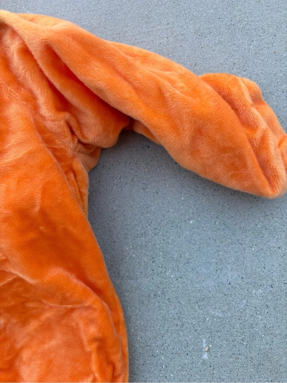 Kids Orange Pumpkin Costume Top with Green Leaf Collar